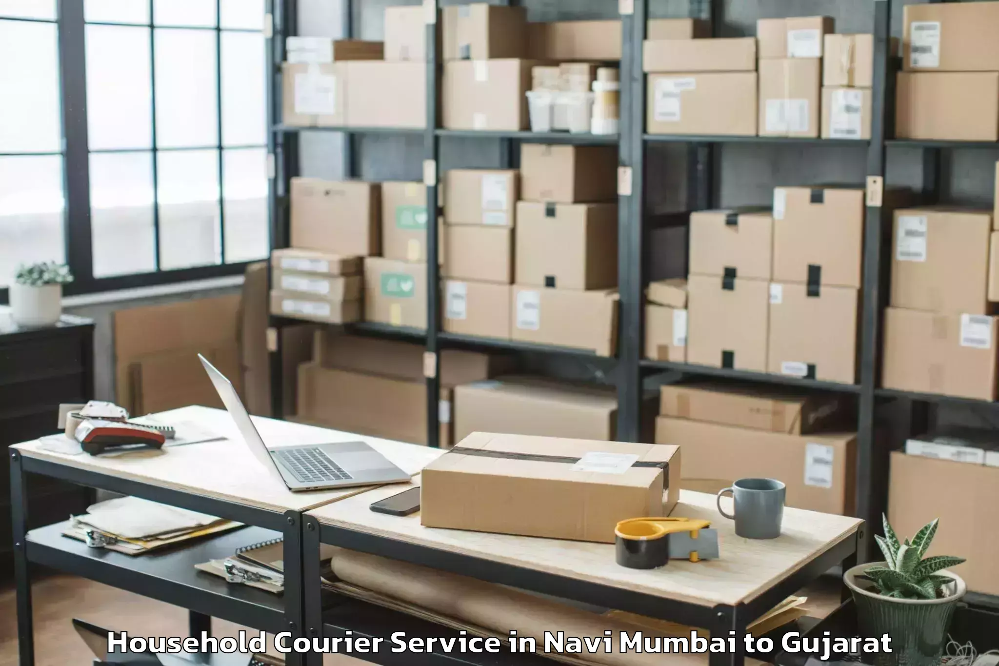 Trusted Navi Mumbai to Abhilashi University Rajkot Household Courier